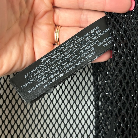 Massimo Dutti Sheer Shimmering Mesh Shirt XS - Picture 8 of 14